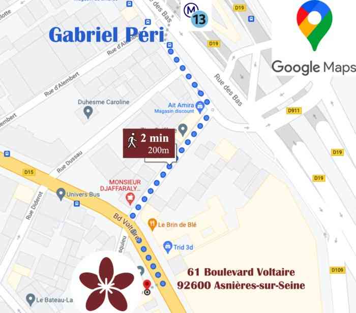 Carte - Asnières Métro